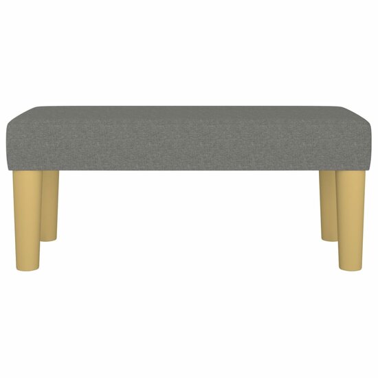 Bankje 70x30x30 cm stof donkergrijs