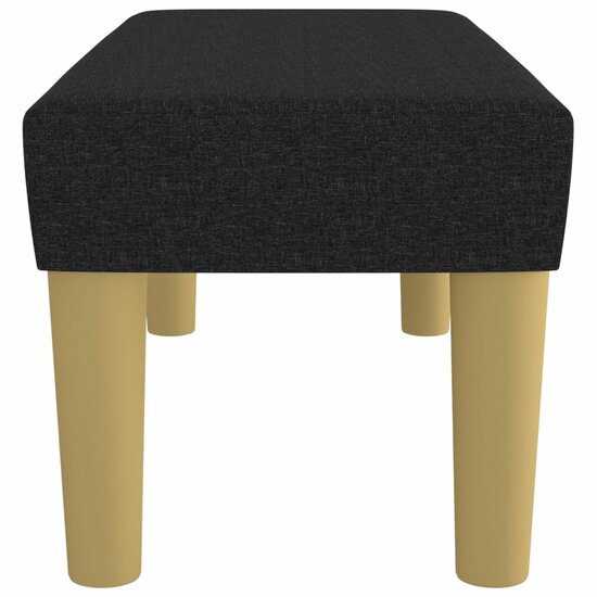 Bankje 70x30x30 cm stof zwart