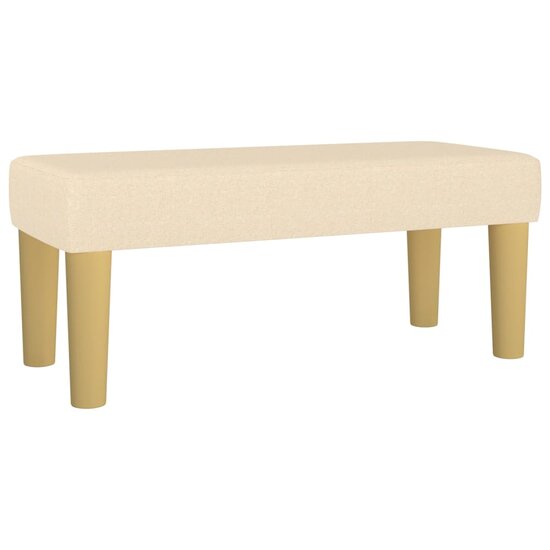 Bankje Stof Kleurig 70 x 30 x 30 cm Cr&egrave;me