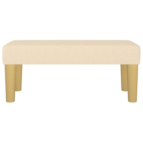 Bankje Stof Kleurig 70 x 30 x 30 cm Cr&egrave;me