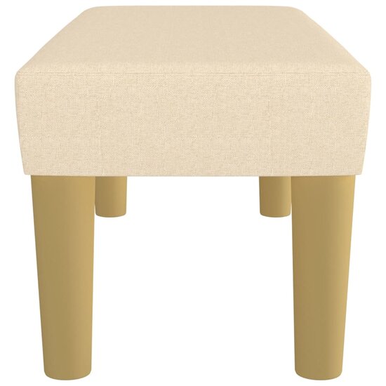 Bankje Stof Kleurig 70 x 30 x 30 cm Cr&egrave;me