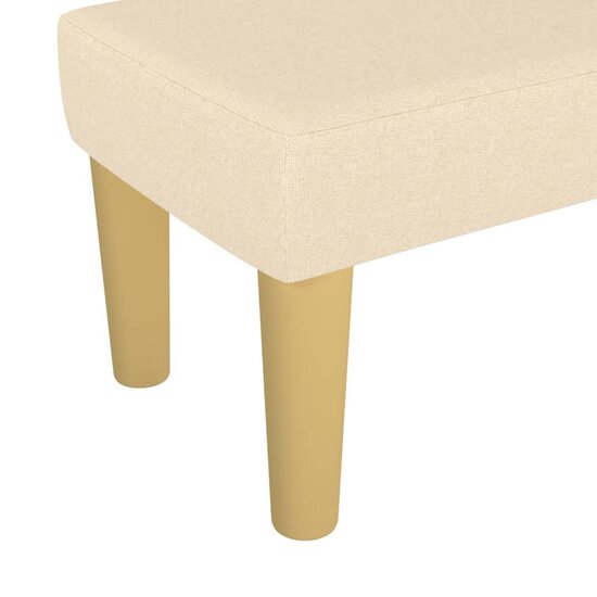 Bankje Stof Kleurig 70 x 30 x 30 cm Cr&egrave;me