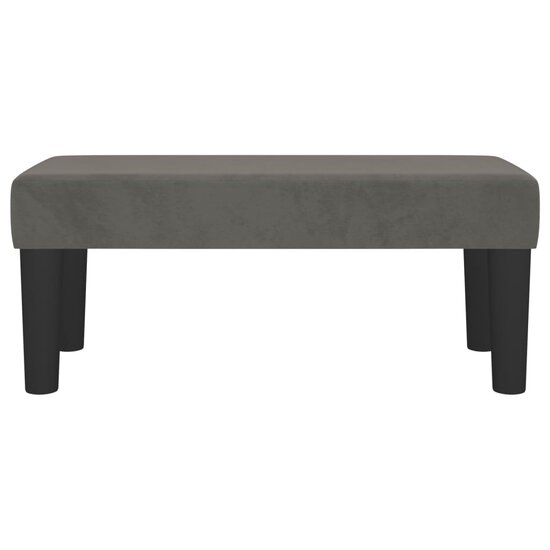 Bankje 70x30x30 cm fluweel donkergrijs
