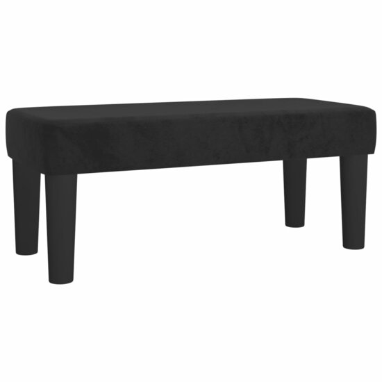 Bankje Fluweel 70 x 30 x 30 cm Zwart