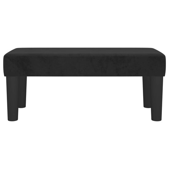 Bankje Fluweel 70 x 30 x 30 cm Zwart