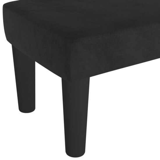 Bankje Fluweel 70 x 30 x 30 cm Zwart