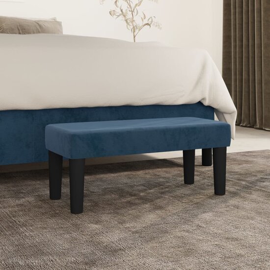 Bankje Fluweel 70 x 30 x 30 cm Donkerblauw