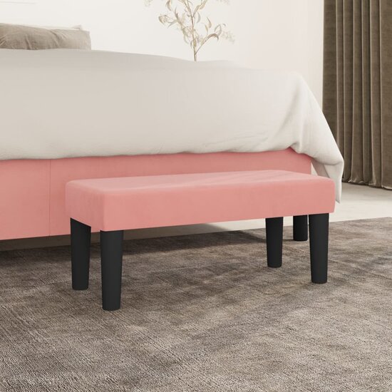 Bankje Fluweel 70 x 30 x 30 cm Roze