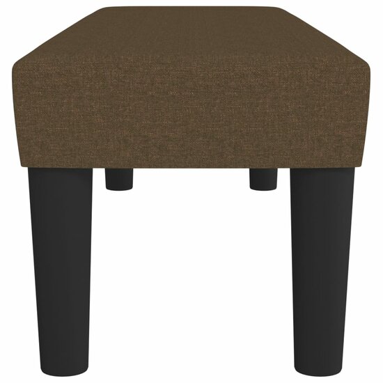 Bankje 100x30x30 cm stof donkerbruin