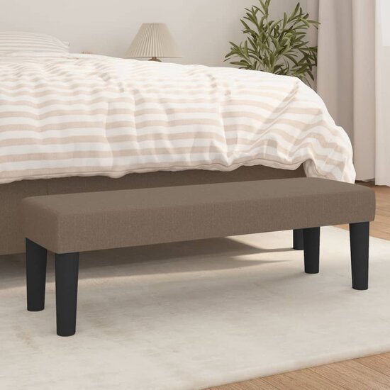 Bankje Stof 100 x 30 x 30 cm Taupe