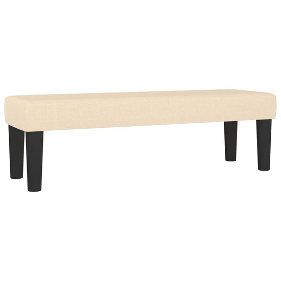 Bankje Stof Kleurig 100 x 30 x 30 cm Cr&egrave;me