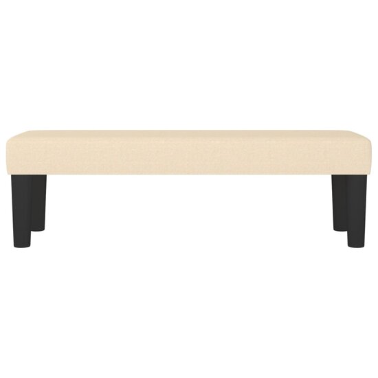 Bankje Stof Kleurig 100 x 30 x 30 cm Cr&egrave;me