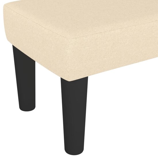 Bankje Stof Kleurig 100 x 30 x 30 cm Cr&egrave;me