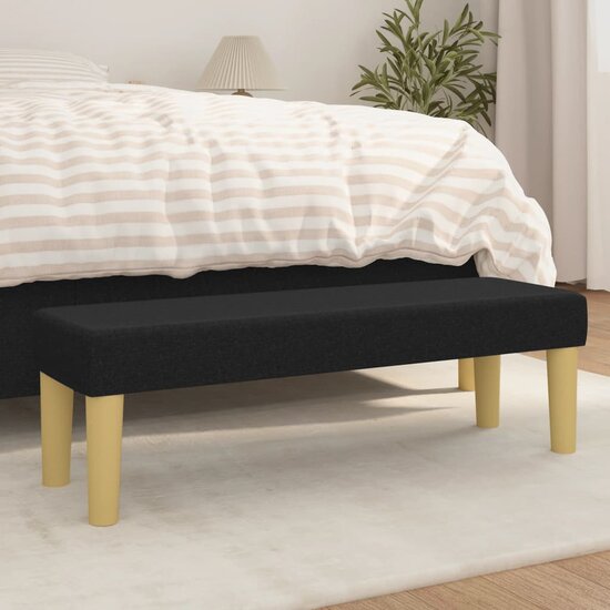 Bankje Stof 100 x 30 x 30 cm Zwart