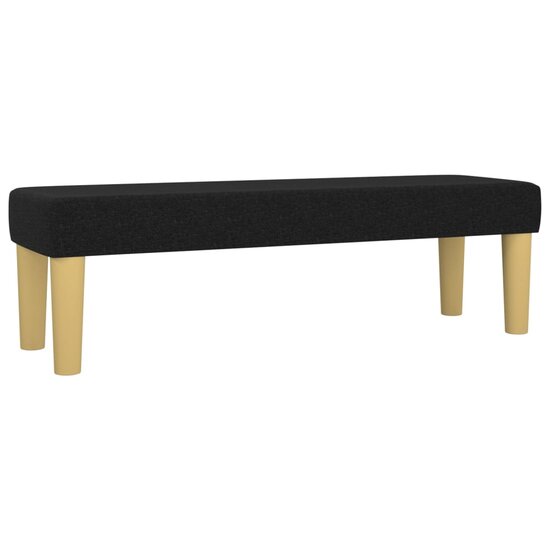 Bankje Stof 100 x 30 x 30 cm Zwart