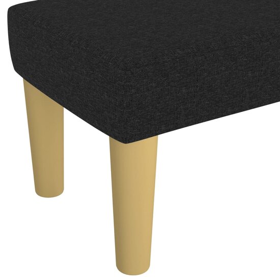 Bankje Stof 100 x 30 x 30 cm Zwart