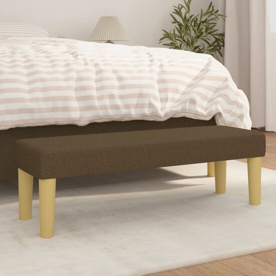 Bankje Stof 100 x 30 x 30 cm Donkerbruin