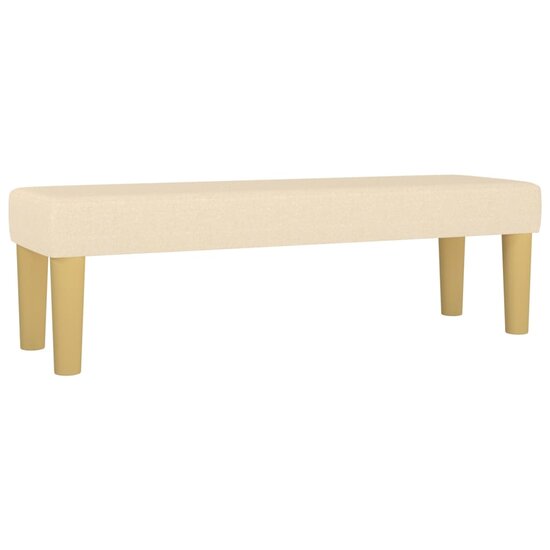 Bankje Stof Kleurig 100 x 30 x 30 cm Cr&egrave;me