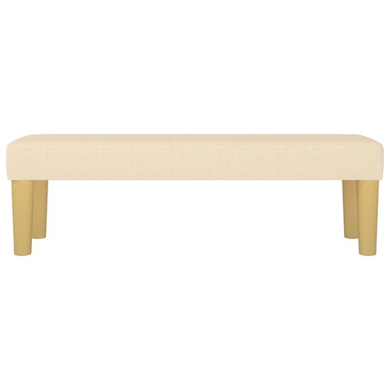 Bankje Stof Kleurig 100 x 30 x 30 cm Cr&egrave;me