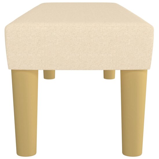 Bankje Stof Kleurig 100 x 30 x 30 cm Cr&egrave;me