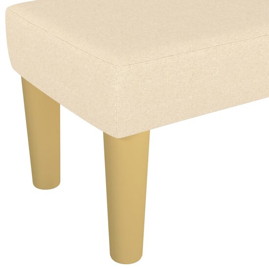 Bankje Stof Kleurig 100 x 30 x 30 cm Cr&egrave;me