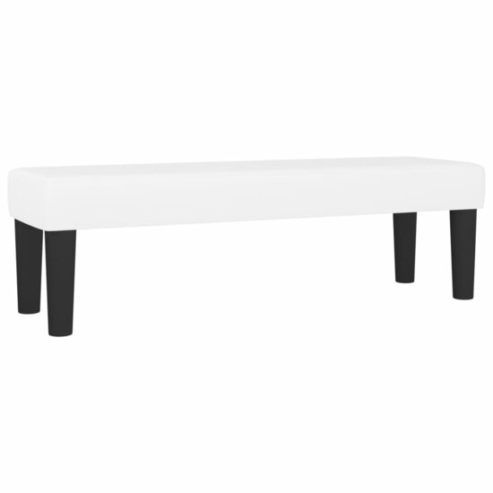 Bankje Kunstleer 100 x 30 x 30 cm Wit