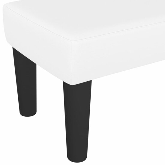 Bankje Kunstleer 100 x 30 x 30 cm Wit