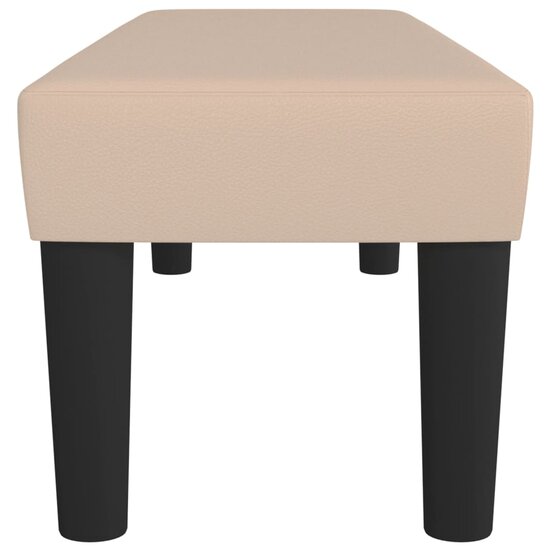 Bankje 100x30x30 cm kunstleer cappuccinokleurig