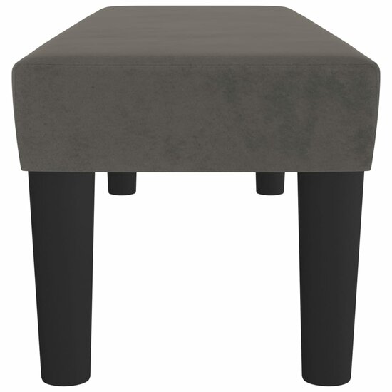 Bankje 100x30x30 cm fluweel donkergrijs