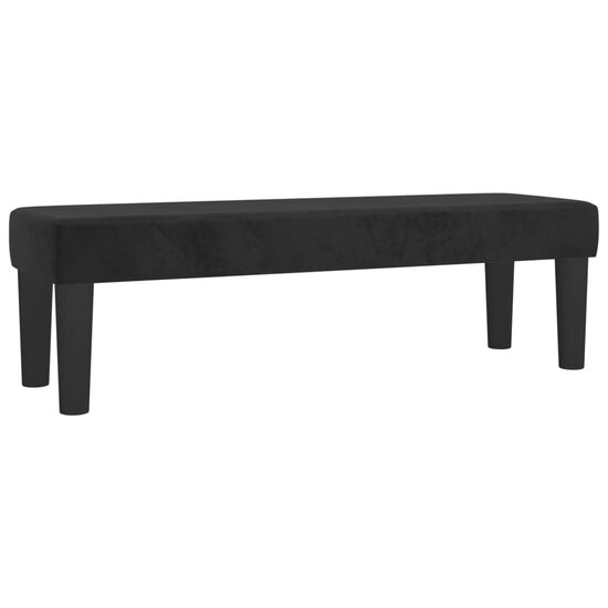 Bankje Fluweel 100 x 30 x 30 cm Zwart