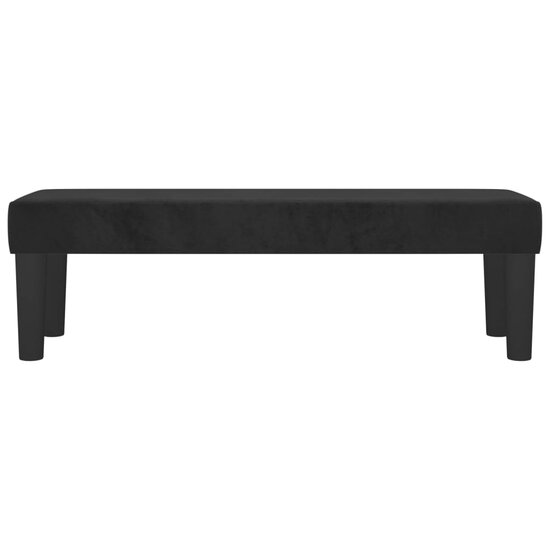 Bankje Fluweel 100 x 30 x 30 cm Zwart