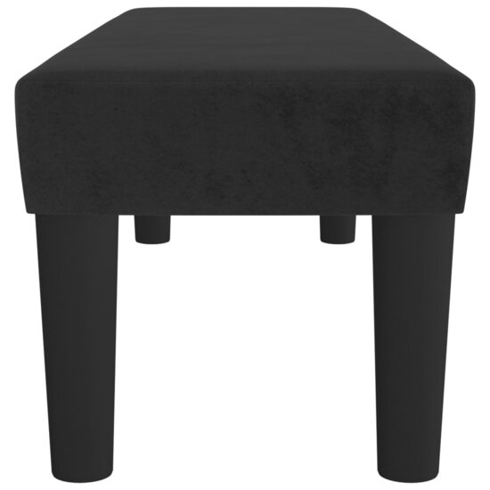 Bankje Fluweel 100 x 30 x 30 cm Zwart