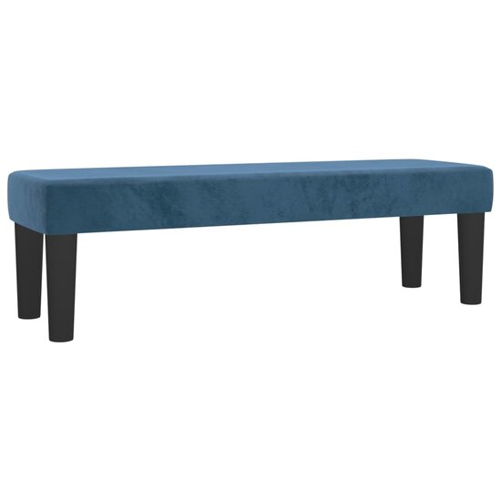 Bankje 100x30x30 cm fluweel donkerblauw