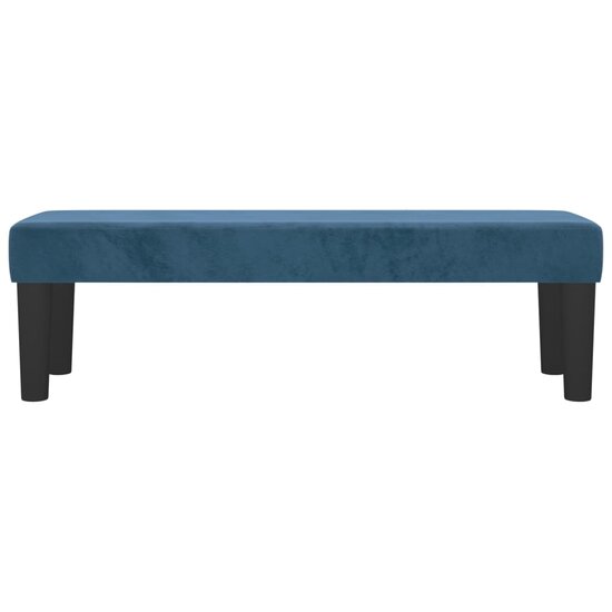 Bankje 100x30x30 cm fluweel donkerblauw