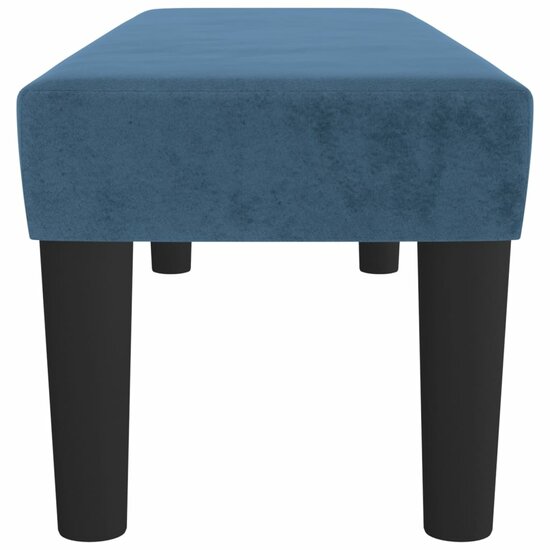 Bankje 100x30x30 cm fluweel donkerblauw