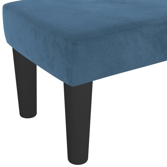 Bankje 100x30x30 cm fluweel donkerblauw