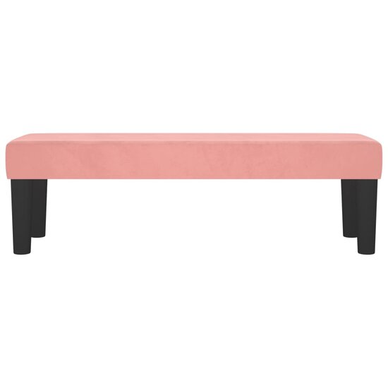 Bankje 100x30x30 cm fluweel roze