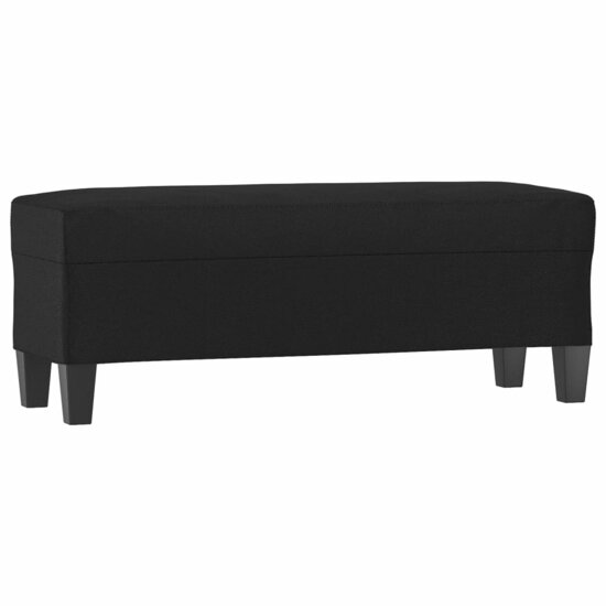 Bankje 100x35x41 cm kunstleer zwart