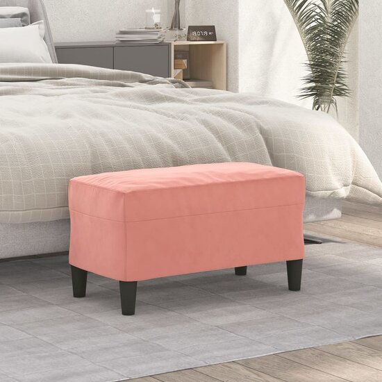 Bankje Fluweel 70 x 35 x 41 cm Roze