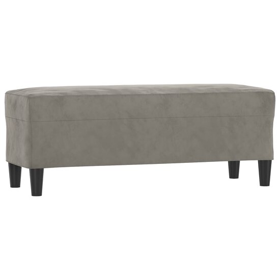 Bankje Fluweel 100 x 35 x 41 cm Lichtgrijs