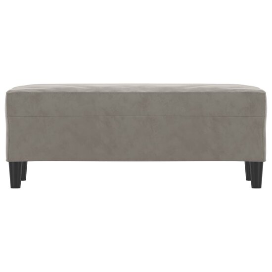 Bankje Fluweel 100 x 35 x 41 cm Lichtgrijs
