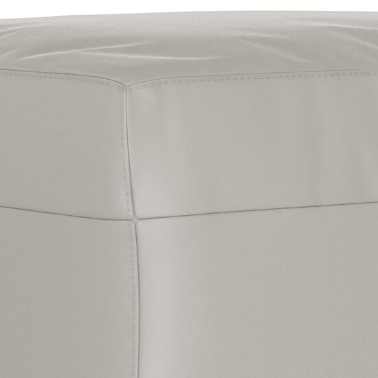 Bankje 70x35x41 cm microvezelstof lichtgrijs