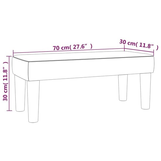 Bankje Stof 70 x 30 x 30 cm Taupe