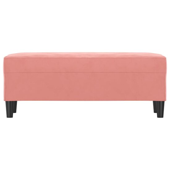 Bankje 100x35x41 cm fluweel roze