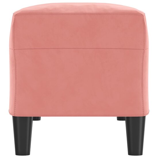 Bankje 100x35x41 cm fluweel roze