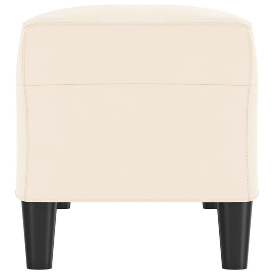 Bankje Fluweel Kleurig 100 x 35 x 41 cm Cr&egrave;me