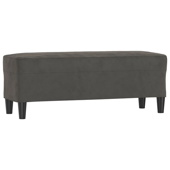 Bankje Fluweel 100 x 35 x 41 cm Donkergrijs
