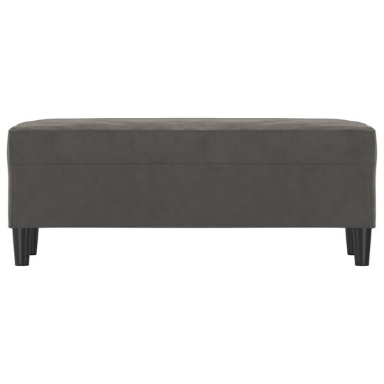 Bankje Fluweel 100 x 35 x 41 cm Donkergrijs
