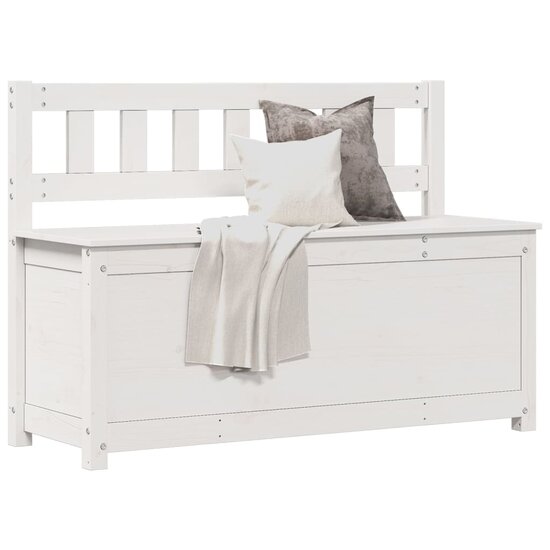 Bankje 110X41X76,5 Cm Massief Grenenhout 110 x 41 x 76.5 cm Wit