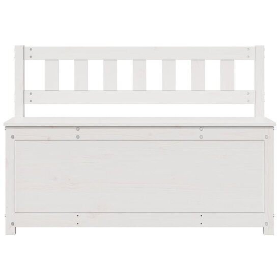 Bankje 110X41X76,5 Cm Massief Grenenhout 110 x 41 x 76.5 cm Wit